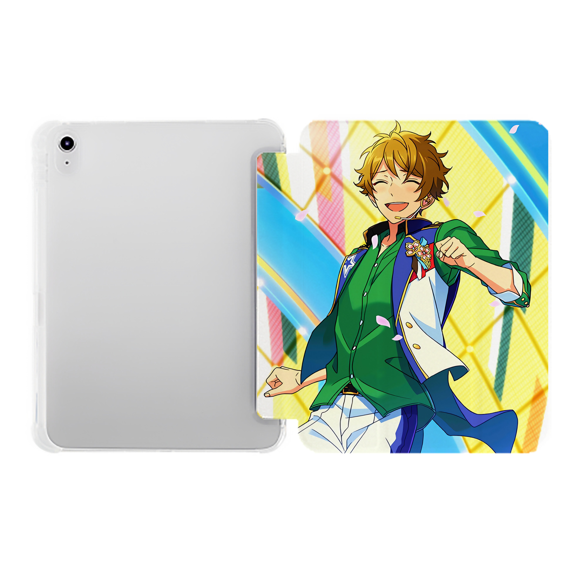 （画像用） あんさんぶるスターズ! Ensemble Stars IPad ケース ペン収納付き 三つ折りスタンド PUレザー×シリコン 対応機種9.5/10.5/10.9インチ